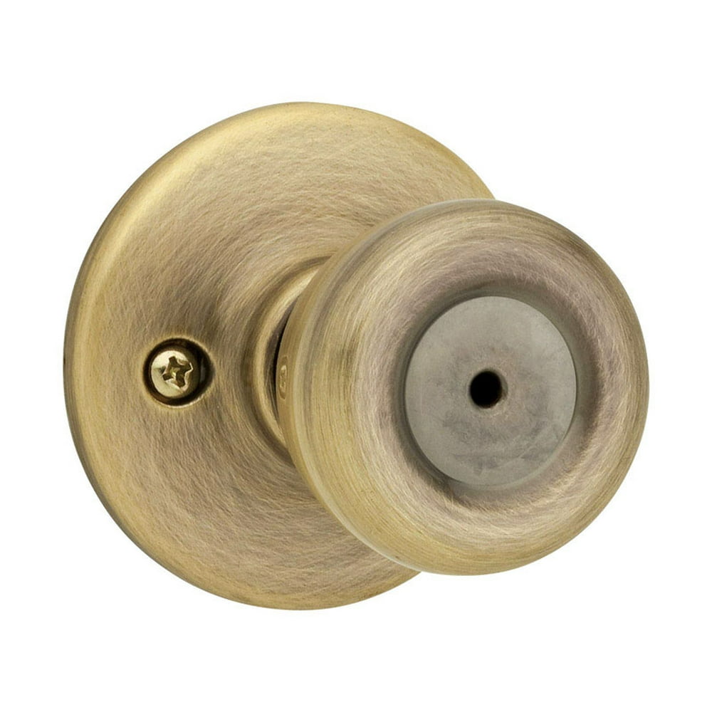 Kwikset Tylo Antique Brass Steel Privacy Knob 3 Right or Left Handed