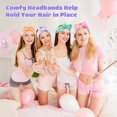 thumbnail image 3 of 12 Piezas Favores de Fiesta de Pijamas, Lindas Diademas con Lazo y Antifaz para Dormir de Animales, Suaves Fundas de Felpa para Dormir y Diademas de Spa para Lavado de Cara, Pijamas para Mujeres y Niñ, 3 of 8