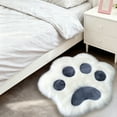 thumbnail image 6 of Taicans Paw Shape Bedroom Rug,Pet Mat Bedside Rug,Soft Plush Non-Slip Bottom Decorative Floor Mat for Bedside Pet Sleeping Area Dog Mat Cat Mat Living Room, 6 of 7
