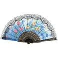 thumbnail image 6 of Fairnull Folding Fan Lightweight Portable Vintage Fan Elegant Lace Floral Pattern Hand Fan Wedding Party Accessory, 6 of 11