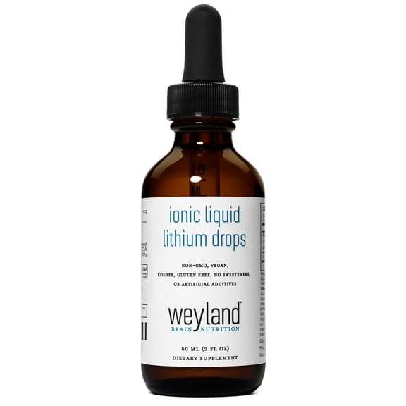 Weyland Brain Nutrition - Ionic Liquid Lithium Drops 500mcg, 60ml (60 Servings)