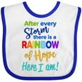 thumbnail image 3 of Inktastic After Every Storm, There is a Rainbow of Hope Here I Am Boys or Girls Baby Bib, 3 of 4