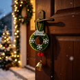 thumbnail image 6 of Christmas Door Handle Hanging Ornament, Festive Xmas Door Knob Hanger, Seasonal Wreath‑Style Decor for Front Door & Home Entryway, Rustic Farmhouse Christmas Tree Decorations 1Pc,Green, 6 of 6