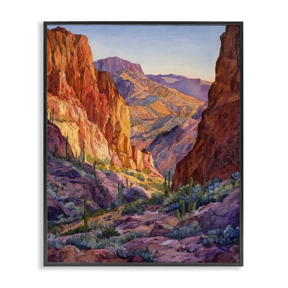 Stupell Industries Traditional Western Colors Canyon Black Framed Giclee Art, 11 x 14, by Franklyn Gregory