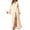 Beige, variant on Women's Ruffle Trim Long Sleeve Belted Sheer Mesh Wedding Bride Robe Nightgown