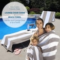 thumbnail image 4 of Cotton Orange Stripe Standard Size Chaise Lounge Chair Cover by Superior, 4 of 10