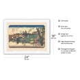 thumbnail image 2 of Itabashi Station - from Sixty-nine Stations of Kiso Road - Vintage Japanese Ukiyo-e Woodblock Print by Hiroshige, Eisen c.1800s - Japanese Unryu Rice Paper Art Print (Unframed) 18 x 24 in, 2 of 4