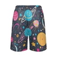 thumbnail image 3 of Men’s Sleep Shorts Relaxed Fit Lounge Pants with Pockets Mens Pajama Loungewear Home Wear Comfort Stars and Planets Pattern XX-Large, 3 of 7