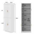 thumbnail image 3 of OXYLIFE 71" H Kitchen Pantry Cabinet with 6 Tier Shelves in White, 3 of 6