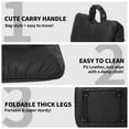 thumbnail image 6 of CALLIEVER Accent Chair,Folding 2 in 1,Living Room Chair,PU Leather,Black, 6 of 9