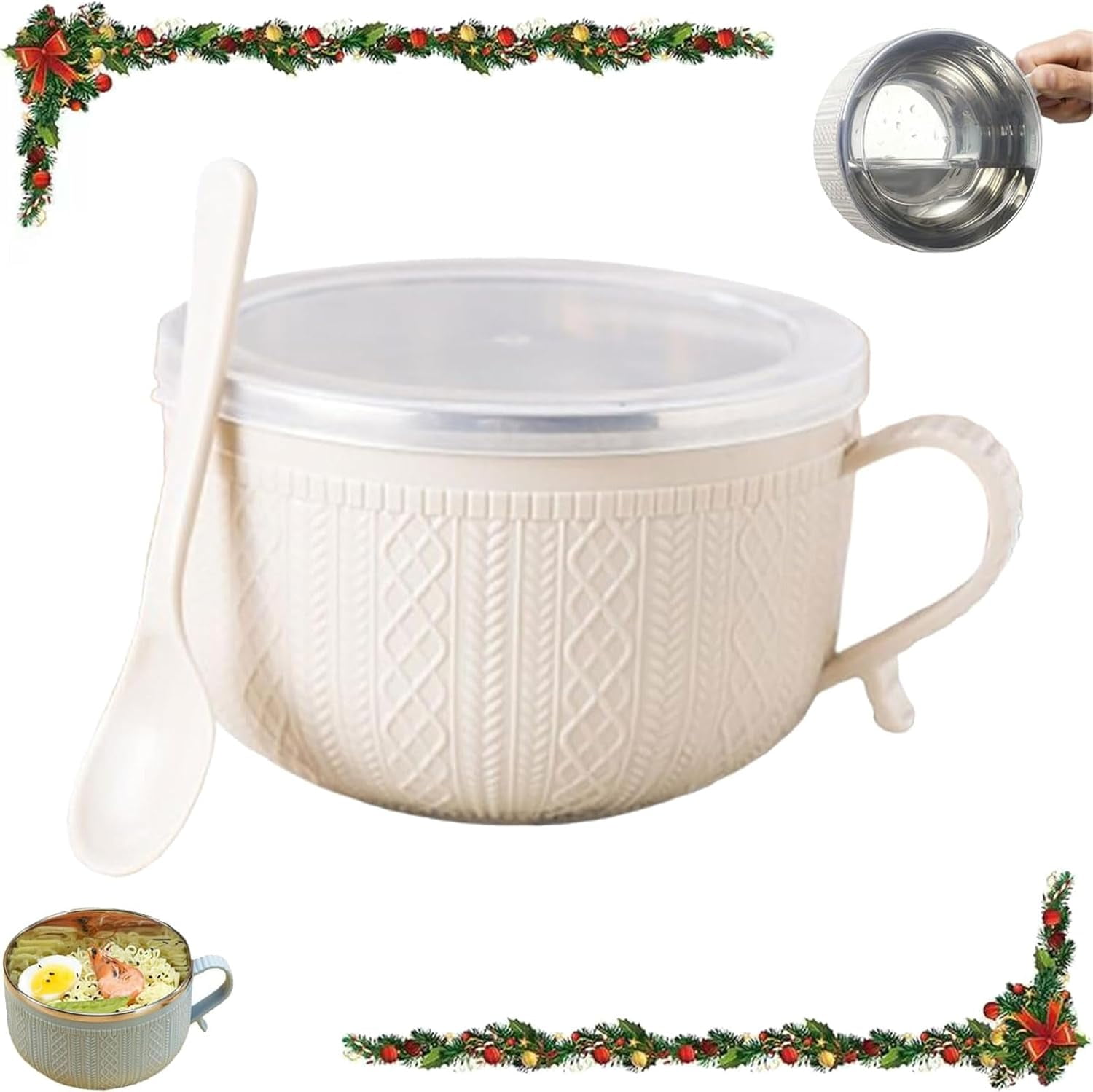 Campbell's Set of 4 pcs , 18oz soup mug with two handles WMT-L146