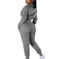 thumbnail image 4 of Scyoekwg Two Piece Sets for Women 2025 Fall Outfits Sweatsuit Short Long Sleeve Sweatshirt Jogger Sweatpant Fashion Matching Outfits Casual Two Piece Set Lounge Set (Gray,XXL), 4 of 6