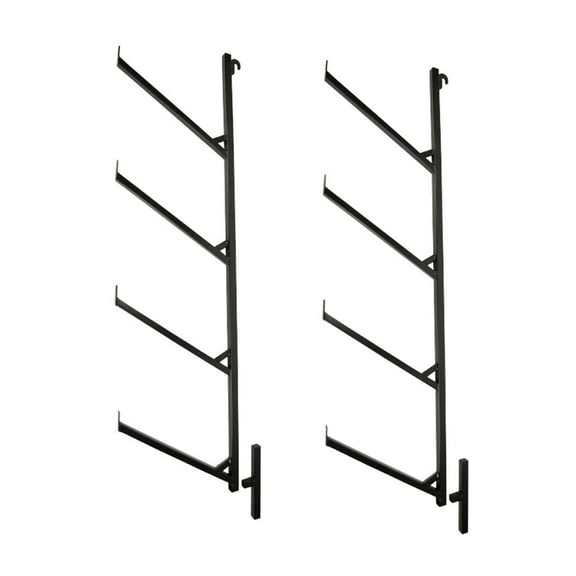 2 Pack of 4 Tier Shipping Container Pipe Rack with 18"(L) x 64"(H) - Black Powder Coated Steel Rack for Heavy Duty Trailer Containers - Easy to Assemble & Remove