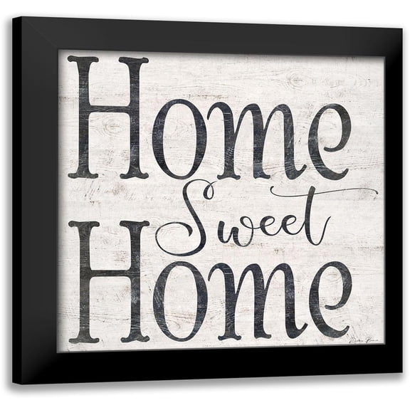 Brown, Denise 12x12 Black Modern Framed Museum Art Print Titled - Home Sweet Home