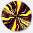 thumbnail image 1 of DesignArt Yellow Purple Black Fantasy Large Wall Clock, 1 of 2