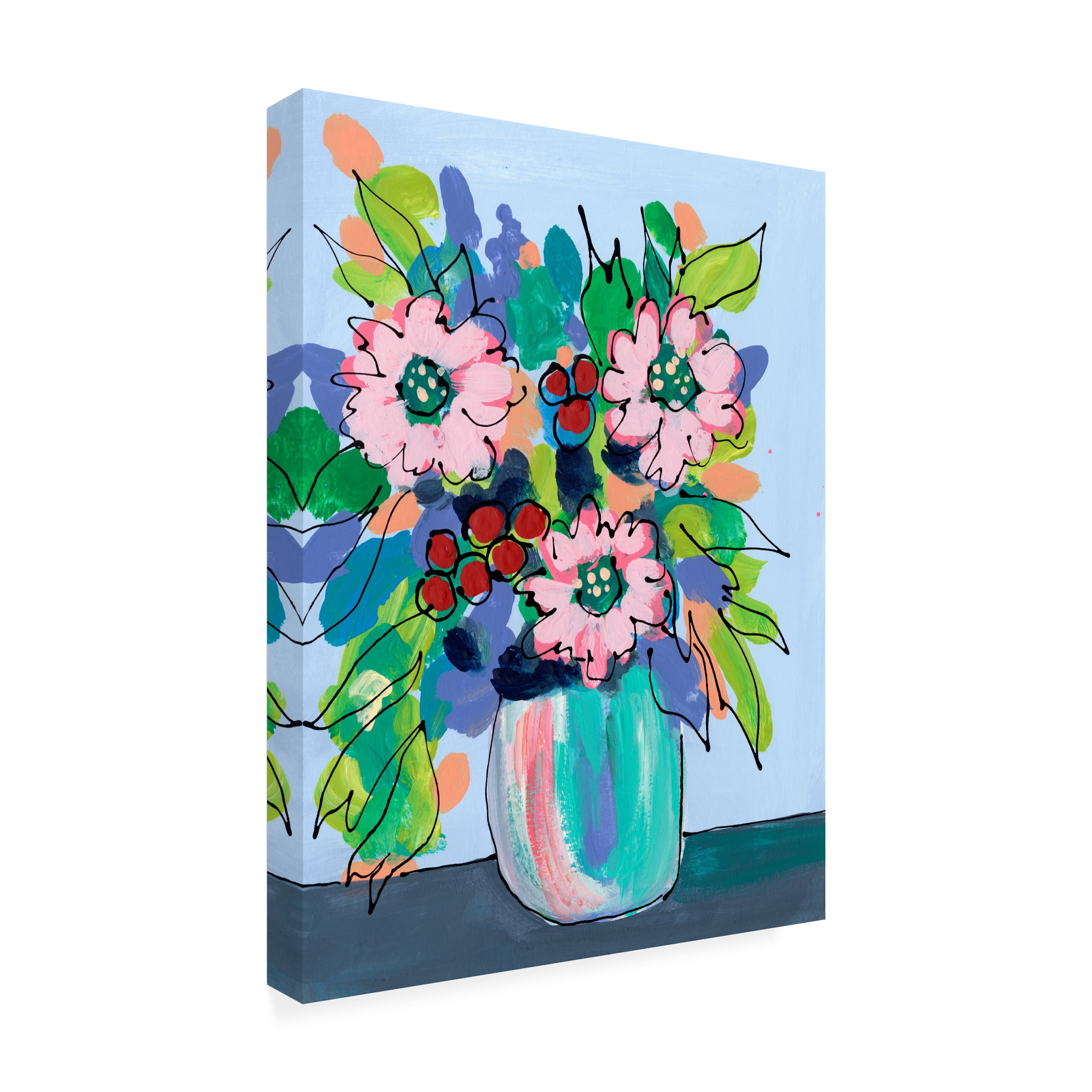 Regina Moore 'Rowdy Floral I' Canvas Art