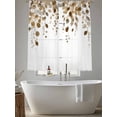 thumbnail image 5 of Brown Eucalyptus Leaves Sheer Curtains 72 Inch Length 2 Panels Set, Summer Watercolor Leaf Voile Window Treatment Rod Pocket Curtains Sheers Drapes for Bedroom/Living Room/Kitchen 52"x72"x2, 5 of 7