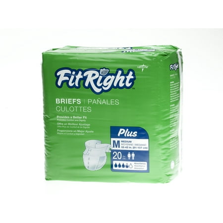 Medline Fitted Briefs - FitRight Plus Briefs - FITPLUSMD