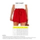 thumbnail image 5 of Pantalones cortos en capas de cintura alta para mujer, pantalones cortos casuales de pierna ancha con dobladillo con volantes de Color sólido con cordones para verano, 5 of 5