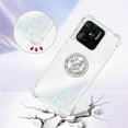 thumbnail image 2 of Glitter Clear Sparkly Bling Xiaomi Redmi 10C Case for Women, Flowing Liquid Quicksand Cover with Diamond Ring Holder Case for Xiaomi Redmi 10C  Colorful, 2 of 7