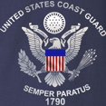 thumbnail image 3 of CafePress - USCG Flag Emblem Long Sleeve Dark T Shirt - Long Sleeve Dark T-Shirt, 3 of 4