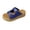 Blue, variant on Womens Sandals Comfortable Double Buckle Slip On Platform Wedge Sandals for Women with Arch Support and Classic Two Strap Walking Shoes 9 Wide Blue