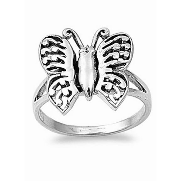 925 Sterling Silver Eden Butterfly Ring Size 10