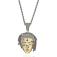 thumbnail image 1 of Hip-hop Rap Rapper Xxxtentacion Necklace Pendant With Rope Chain Bling Cubic Zircon Cool Men's Rock Biker Jewelry Giftgold-, 1 of 5