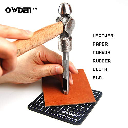 OWDEN 6-in-1 Leather Hollow Punch Set Hole Punching Tool 