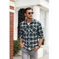 thumbnail image 5 of COOFANDY Men's Flannel Plaid Shirts Long Sleeve Casual Button Down Shirt with Pockets, 5 of 6