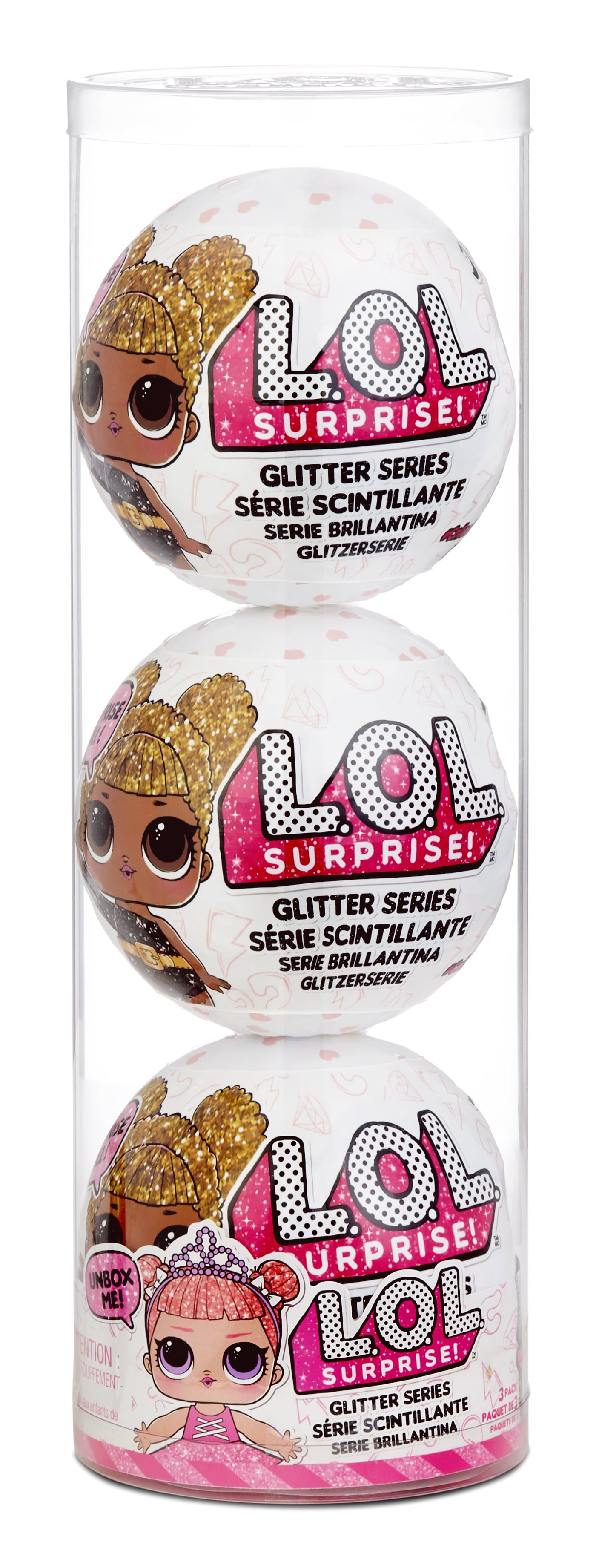 L.O.L Lights Glitter Doll Surprise 3 Pack 