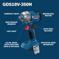 thumbnail image 2 of Llave de impacto Bosch GDS18V-350N 18V sin escobillas ½ pulg., 2 of 7