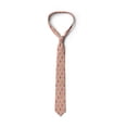 thumbnail image 3 of Floral Necktie, Warm Toned Pastel Flowers, Dress Tie, 3.7", Pale Salmon Multicolor, by Ambesonne, 3 of 3