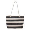 thumbnail image 2 of Bolso de axila para mujer, cerrojo de embrague femenino tejido a rayas a la moda para dama (negro), 2 of 8