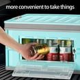 thumbnail image 4 of Foldable Car Trunk Organizer Storage Box Portable Collapsible 30 Liters Car Trunk Plastic Box with Secure Buckle Lid and Side Opening,  Blue, 4 of 6