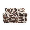 thumbnail image 3 of Xoenoiee Brown Cow Pattern Recliner Covers Recliner Loveseat Covers Washable 2-Seater Reclining Couch Covers Stretch Soft Sofa Slipcovers Furniture Protector, 3 of 6