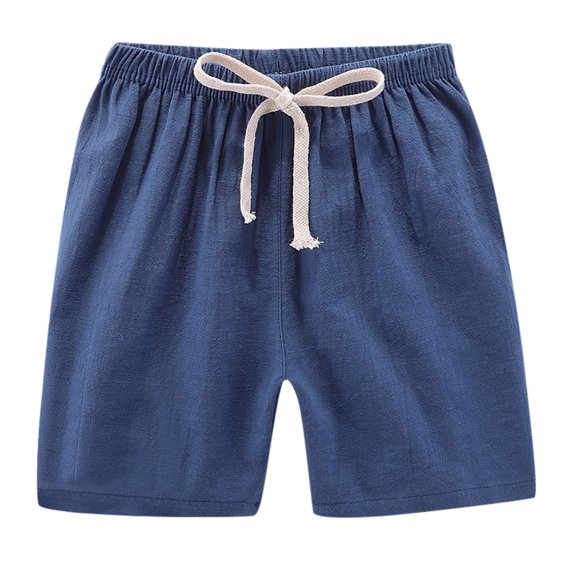 tarylea Baby Clothes Boys Girls Cotton Linen Shorts High Waisted Pull on Shorts Wide Leg Summer Beach Shorts