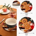 thumbnail image 2 of SKYSONIC Christmas Magic Gingerbread Pot Holders Trivets, 2 Pcs Heat Resistant Trivets,Cute Cookie Cotton Thread Weave Mats for Hot Pads Pans Pot Bowl Teapot for Kitchen Decor, 2 of 7