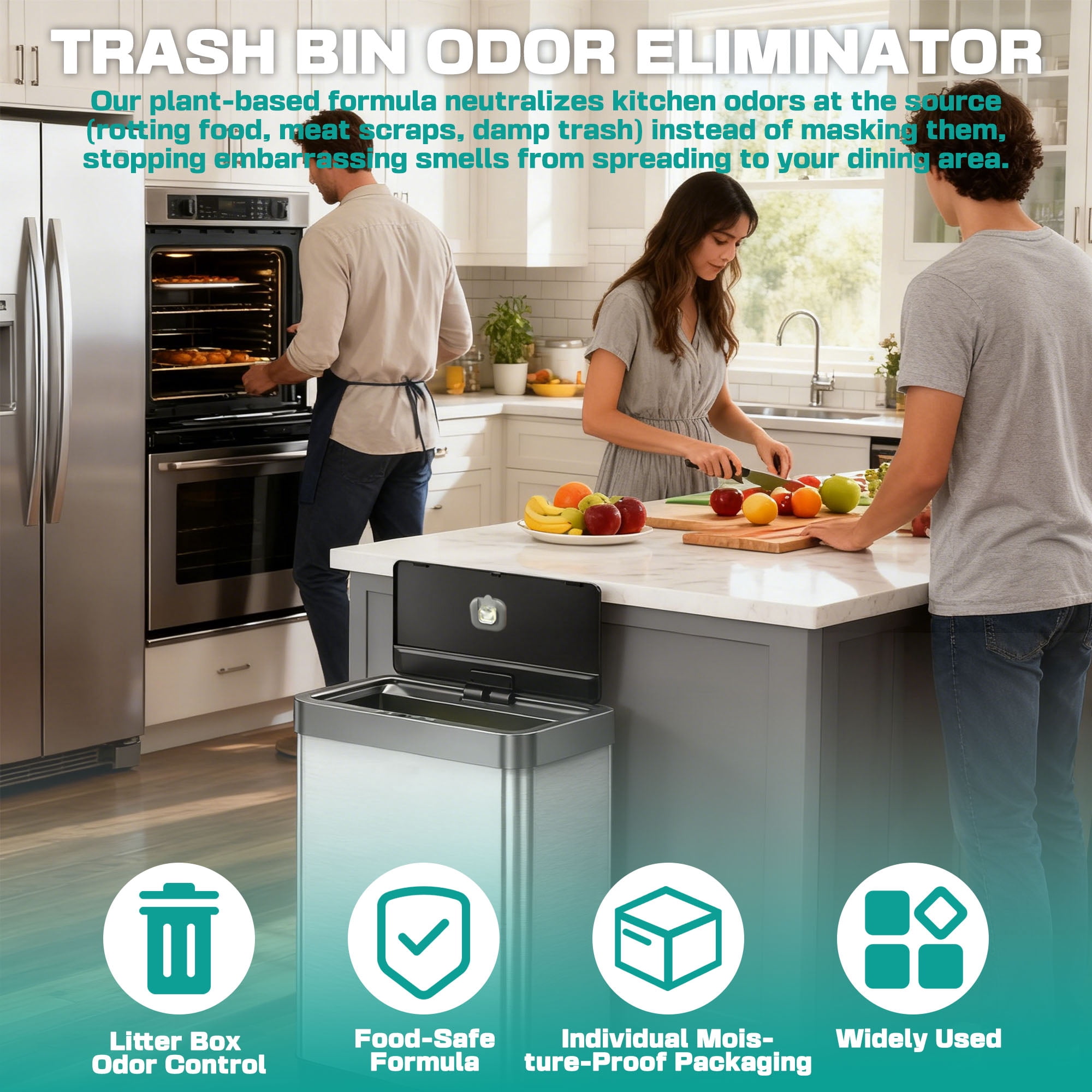 6 Pack Replacement Deodorizer Pod for Simplehuman Pod Holder, Compatible with Trash Can, Deodorizer Refills for Bathroom, Closet, Storage, Odor Eliminator for Trash Cans