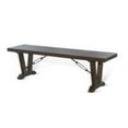 thumbnail image 4 of Flint Dining Bench with Turnbuckles- 70 Inch Dark Brown Mahogany Wood, 4 of 6
