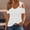 White, variant on ALLLIST Cold Shoulder Tops for Women V-Neck Black Blouses Casual Short Sleeve Solid Shirts Womens Clothing