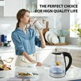 thumbnail image 4 of XKHHLH 2L Electric Kettle Glass, 1500W Fast Boiling Hot Water Boiler with Auto Shut-Off, BPA-Free, Borosilicate Glass, Stainless Steel Interior, Wide Opening, Cordless Tea Kettle, 4 of 9