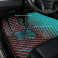 thumbnail image 3 of leadwolf 2Pcs Front Floor Mats for Toyota Sienna XL40 2021-Present PU Leather Auto Liners All Weather Anti-Slip Automotive Floor Mats Coffee, 3 of 7