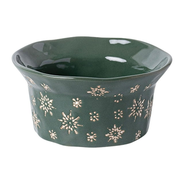 1 pieza de vajilla navideña, regalo de vajilla navideña para mesa de fiesta festiva Cuenco verde
