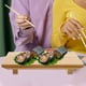 thumbnail image 5 of ColoMX Bandeja de Sushi, bandeja de bambú para servir pasteles, plato de Sushi, soporte reutilizable para Sushi, plato de Sashimi, 5 of 8
