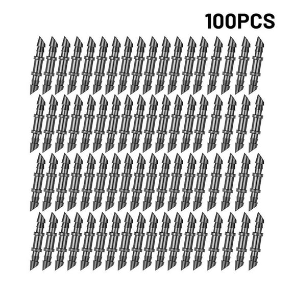 JINGT 100pcs 1/4 Inch Straight Barbed Connectors Fitting Drip Irrigation Connectors