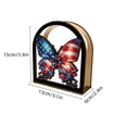 thumbnail image 3 of Servilletero de Madera con Bandera de Ee. Uu. y Mariposas – Soporte Patriótico Floral para Pañuelos de Papel para El Día de La Independencia, Organizador de Escritorio para La Cocina o Fiestas Al Air, 3 of 6