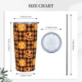 thumbnail image 5 of Halloween Pumpkins Plaid Background 20oz Stainless Steel Cups, Insulated Stainless Steel Travel Coffee Mug Tumbler With Lid And Straw Durable Coffee Cup Water Bottle For Hot & Cold Drinks, 5 of 6