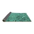 thumbnail image 2 of Ahgly Company Indoor Rectangle Solid Turquoise Blue Modern Area Rugs, 2' x 3', 2 of 4