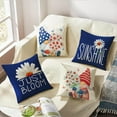 thumbnail image 2 of Independence Day Throw Pillow Covers 16x16 Set of 4 Memorial Day 4th of July American Gnome Home Decor for Patio Couch Chair Sofa Decorations, 2 of 5